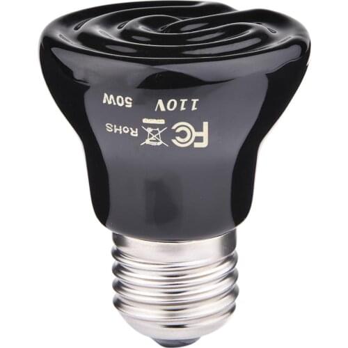 E27 Pet Heating Lamp Infrared Ceramic Lizard Tortoise Spider Reptiles Box Heater Warmer Heat Bulb Brooder 25W 110V