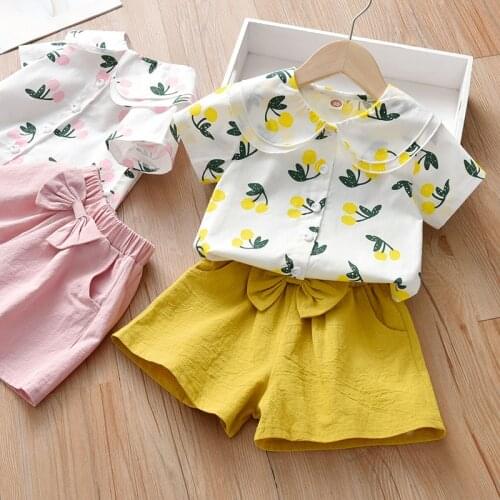 Summer Outfits Infants Baby Girls Clothes Set New Style Short Sleeve Shirt Shorts Boutique kids Clothing Sets