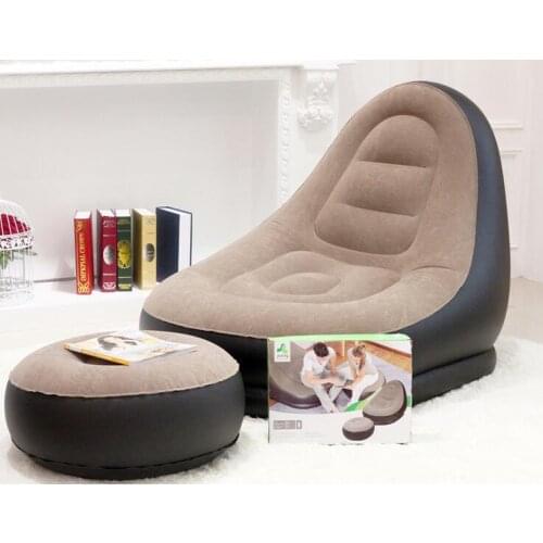 Inflatable Living Room Sofa Chair Single person Flocked sofa leisure chair