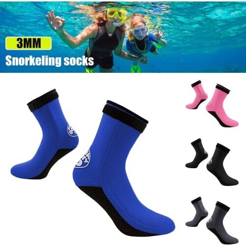 3mm Neoprene Diving Socks Shoes Water Boots Non-slip Beach Boots Wetsuit Shoes Warming Snorkeling Diving Surfing Socks For Adult