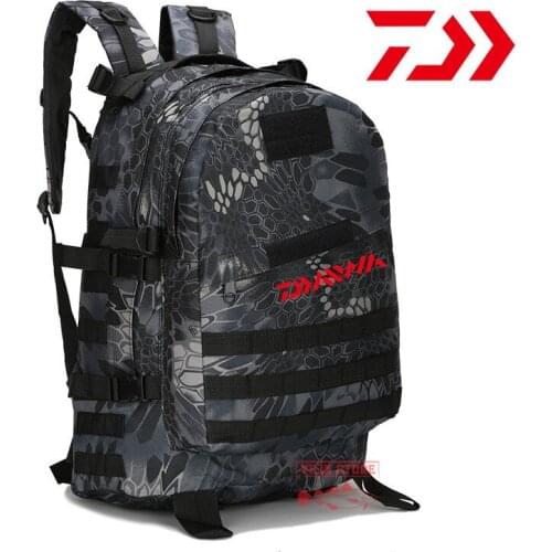 2021 New Daiwa Fishing Backpack Outdoor Tactical Backpack Sport Travel Waterproof Bag Multi-function Zipped Military Backpack