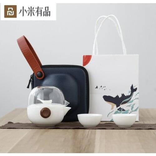 Xiaomi ZESEE Portable Travel Teapot Kettle Gift Set Chinese White Porcelain Heat Insulation and Anti-scalding with Storage Case