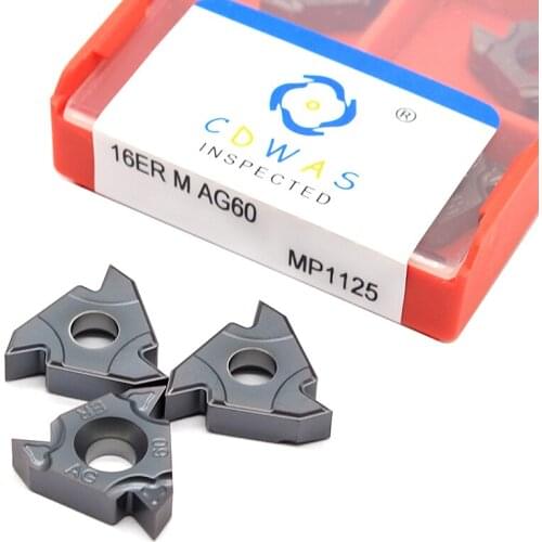 16ER M AG60 MP1125 60 angle Thread Turning Tool High Quality Original Tungsten Carbide Insert Threading Lathe Cutter Tools