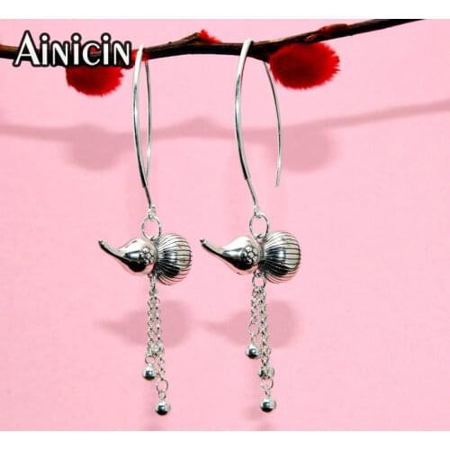 S925 Sterling Silver Gourd Tassel Long Hook Earrings Fashion Women Exaggerated National Jewelry 3Pairs/lot