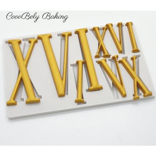 Roman Numerals Silicone Molds Fondant Mould Cake Decorating Tools Chocolate Gumpaste Molds, Kitchen Baking Accessories M2053