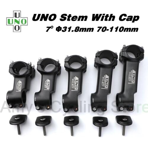 New Model UNO Aluminum Alloy Bike Stem 7 Degree Mountain Bike Stem Cap Set 31.8mm MTB Stem Riser Road Bicycle Accessories