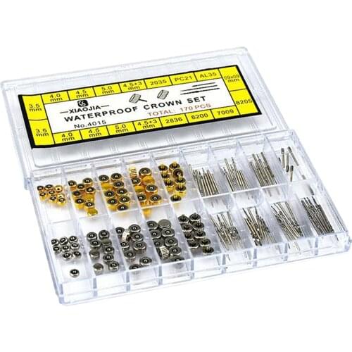 Waterproof Stainless Steel Watch Crown Spring Bar Set Tool for Watchmakers