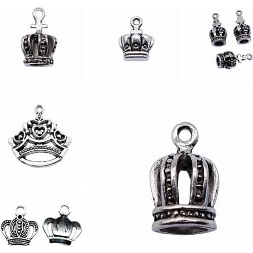 Wecharms bulk charms for jewelry making kit pendant diy jewelry accessories 3D Crown Vintage Crown Medieval Crown Charms