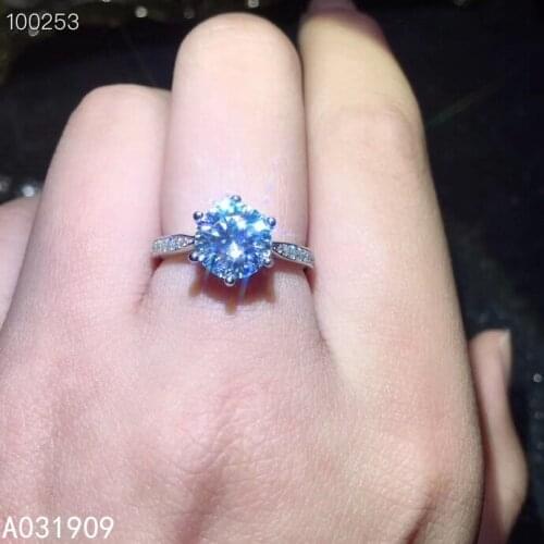 KJJEAXCMY boutique jewelry 925 sterling silver inlaid Mosang Diamond 1.5 carat female ring support detection fashion exquisite