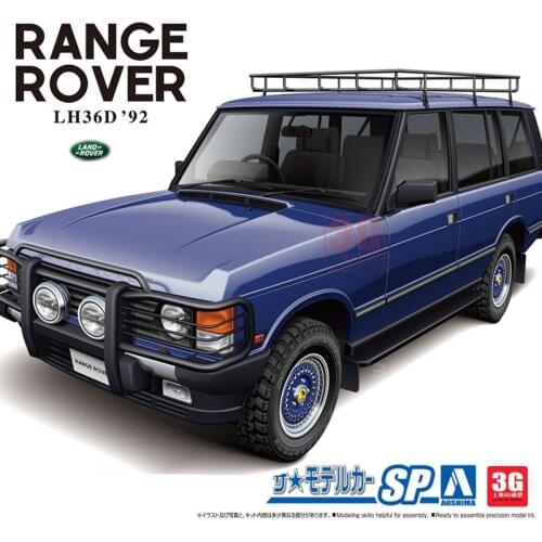 1/24 AOSHIMA Plastic Assembled Car Model Toy Range Rover LH36D 1992 Adult Collection DIY Assembled Model Kit #06137