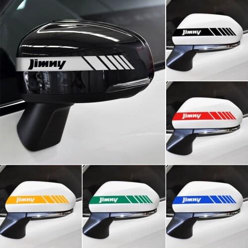1 Pair Universal Car Rear View Mirror Sticker Reflective Car Sticker Rearview Mirror Side Decal Stripe Vinyl for Suzuki Jimny