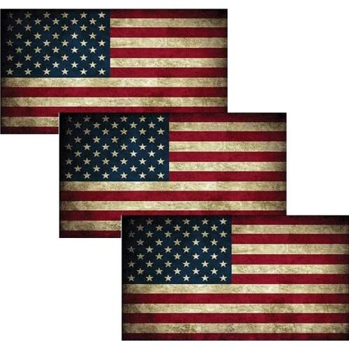 11.5*6.5cm USA Tattered Flag Car Styling American Country Waterproof Vinyl Car Body Decal 3D Motorcycle Decoration