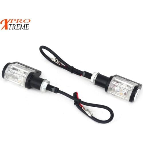 Motorcycle Universal 2PCS LED 8mm Turn Turning Light Tail Flasher Flowing Water Blinker Signals Lights For HONDA KTM EXC CRF 250