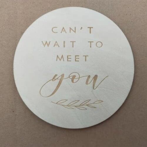 20pcs Milestone Card Can't Wait To Meet You Wood Sign Newborn Baby Welcome Card