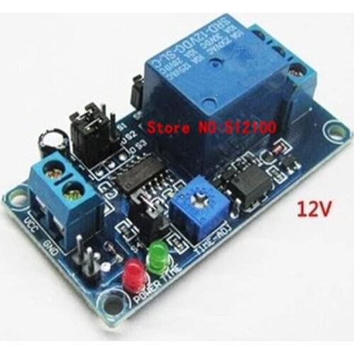 Free shipping 10PCS 12v normally open type trigger delay relay/vibration alarm delay/time delay module vibration electronic
