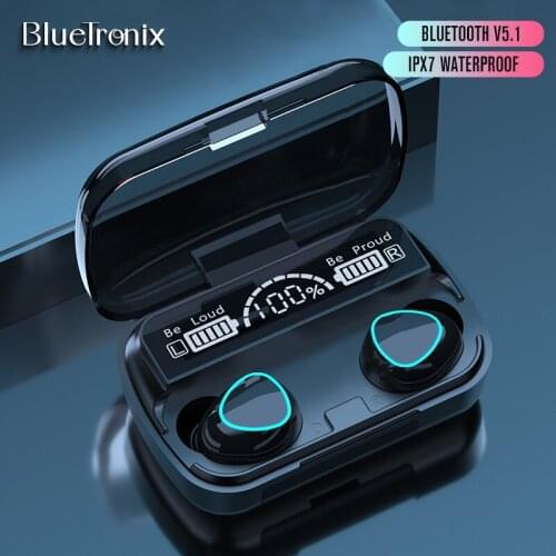 LANMIAO BlueTronix TWS Wireless Headphones M10 Bluetooth Earphones Waterproof with Power Bank 3D Touch Control Headsets