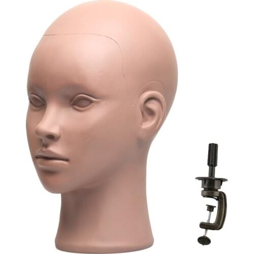 Black Female Mannequin Head For Makeup Practice Dummy Head For Wig Manican Head And Stand Mannequin Heads For Sunglasses Display