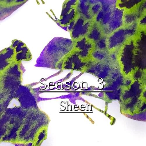 Strong Sheen Gradient Change Purple Green Pen Color Ink Painting Writing Ink 15ml/bottle