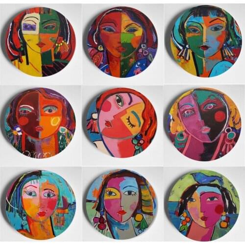 Pilar Rios Decorative Plate High-Quality Beautiful Wall Plate Ceramic Home Living Room Hotel Bar Decorative Art Plate