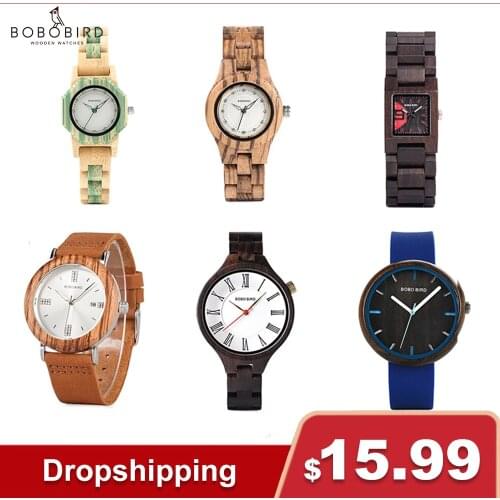 BOBOBIRD Womens Quartz Watches on Sale Clearance Elegant Lightweight Wristwatch for Women Ladies Natural Wood-tone Bracelet Coo