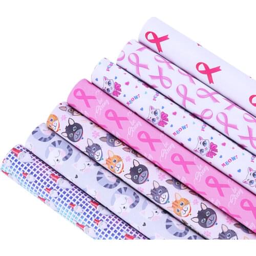 Diy 20 * 34cm/piece heart printing pattern thick fabric personality artificial leather bed sheet bow fabric artificial leather