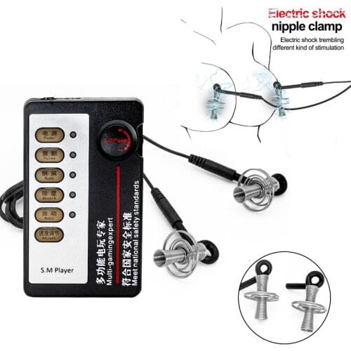 Electro Shock Nipple Clamps Slave Women SM Bondage Adult Games Electric Stimulation Breast Massage E-stim Clitoris Clip Sex Toys