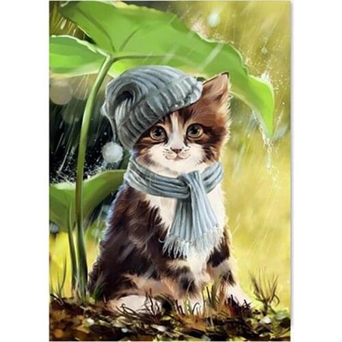 Cat animal DIY Crystal 5D full plastic custom diamond painting embroidery glue cross stitch kit art 3D mosaic square rhinestone