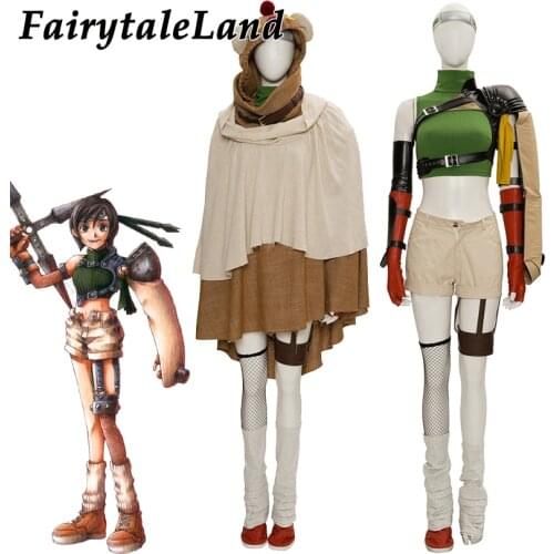 Yuffie Kisaragi Costume Cosplay Final Fantasy Remake Halloween Sexy Women Outfit Game FF7 Warrior Suit With Props