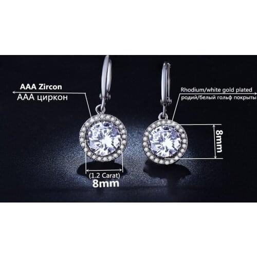 2019 New Crystal From Swarovskis Earrings For women fashion Jewelry Korean style trend Cube dangle Ear Hook Brincos Boucle