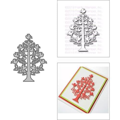 2021 New Lacy Christmas Tree Birds Metal Cutting Dies for DIY Scrapbooking Decor and Card Making Paper Craft Embossing No Stamps