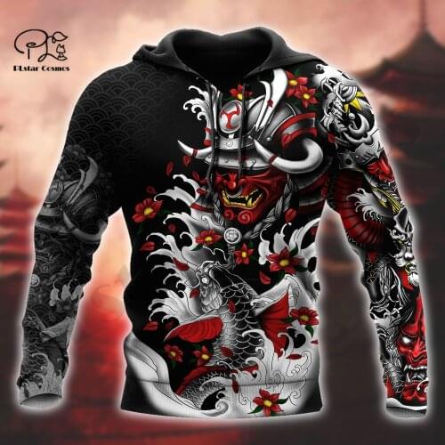 PLstar Cosmos 3Dprint Newest Samurai Tattoo Art Harajuku Pullover Funny Streetwear Unique Unisex Casual Hoodies/Sweatshirt/Zip 6