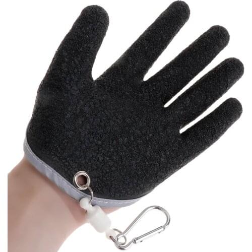 Fishing Gloves Non Slip Latex Glove With Magnet Release Fish Grab Anti Skid Capture Safety Portable Outdoor Fishing Professional