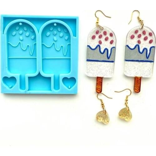 Earrings Epoxy Resin Mold Ear Studs Necklace Silicone Mould DIY Crafts Jewelry Pendants Casting Tools