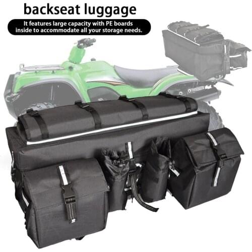 Motorcycle Mountain Bike Rear Shelf Luggage Bag Travel Bag Finishing Storage Bag Large Capacity Accessory Bag Black Backseat