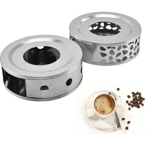 Stainless Steel Warmer Tea Holder Durable Candle Warmer Tea Light Holder Trivets Coffee Warmer Heating Base WJ718Teapot Hold