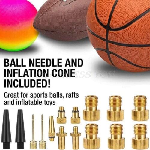 Bike Bicycle Brass Presta and Schrader Valve Adapter Tire Valve Converter Kit Ball Pump Needle Inflation Devices and Accessories