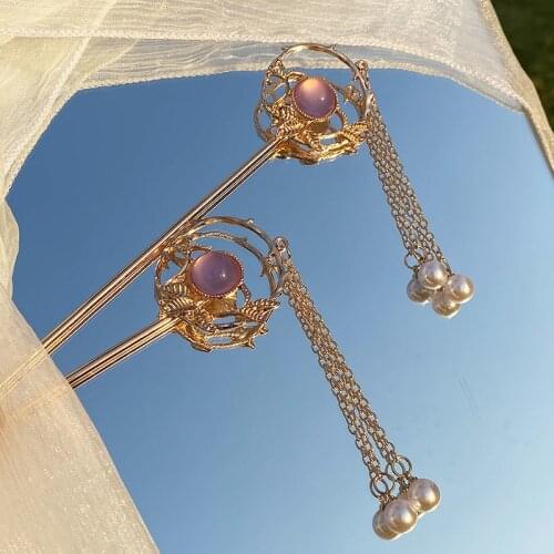 Vintage Chinese Style Hair Stick Metal Hair Clip Hair Bands Hairpin For Women Hair Accessories Jewelry Wedding Gift