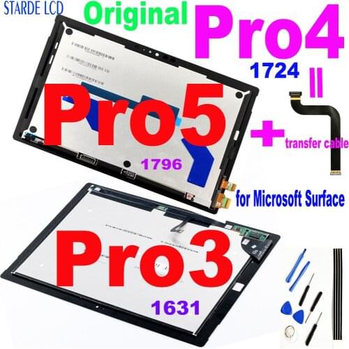 Original LCD for Microsoft Surface Pro 3 1631 Pro 4 1724 Pro 5 1796 LCD Display Touch Screen Digitizer Assembly for Pro3 Display