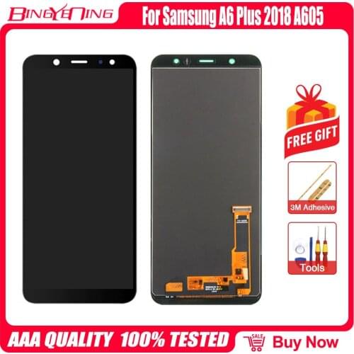 For Samsung Galaxy A6 Plus 2018 A605 A605F A605FN Display LCD Touch Screen Digitizer
