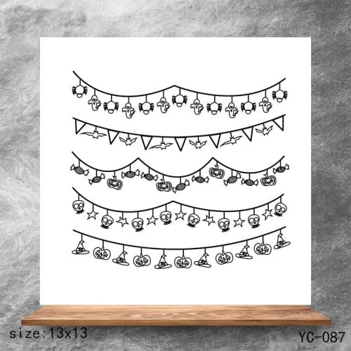 ZhuoAng Happy Halloween Clear Stamps/Silicone Transparent Seals for DIY scrapbooking photo album Clear Stamps