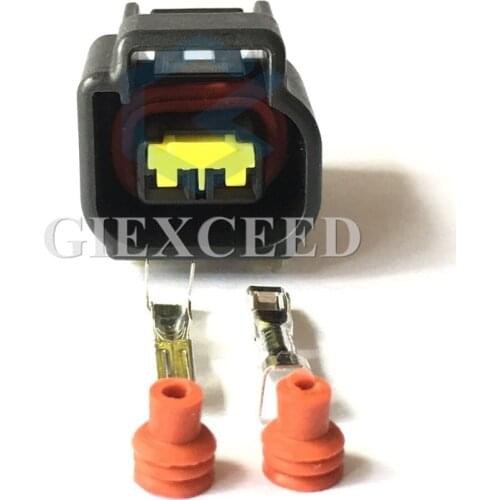 2 Sets FW-C-2F-B 2 Pin Ignition Coil Automotive Connector Wire Harness Female Waterproof Socket For Ford Focus