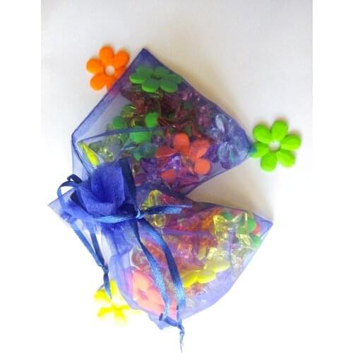 300pcs 10*15cm Royal Blue Organza Gift Bag Jewelry Packaging Display Bags Drawstring Pouch For Bracelets/necklace Mini Yarn Bag