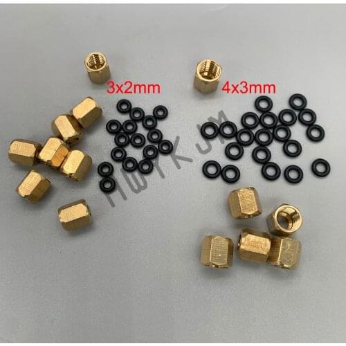 50pcs Copper Nuts And O Ring Ink Dumper Damper Ink Hose Pipe Tube For Epson Roland Mutoh Mimaki DX4 DX5 DX7 TX800 XP600 Plotter
