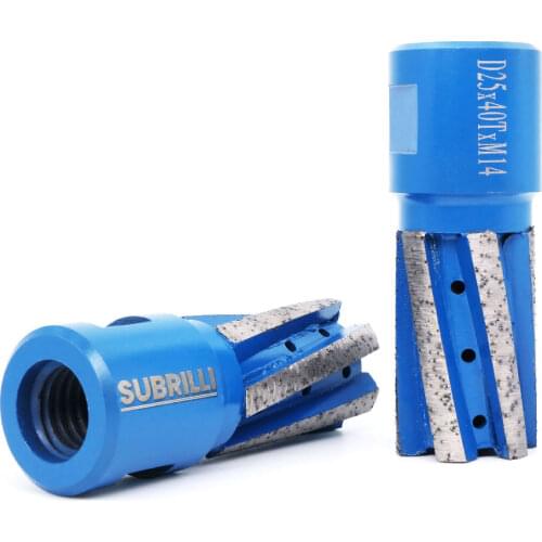 1 Inch Diamond Finger Bit Segment Drill Router Bit Bottom Slab Sink Hole Cutter Granite Marble Milling Tool M14 & 5/8"-11 Thread