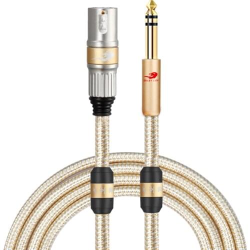 1/4 Inch TRS Stereo 6.35mm Male to XLR Male Audio Cable Amplifier Mixer Speaker Studio Home Audio Microphone Balanced Cords