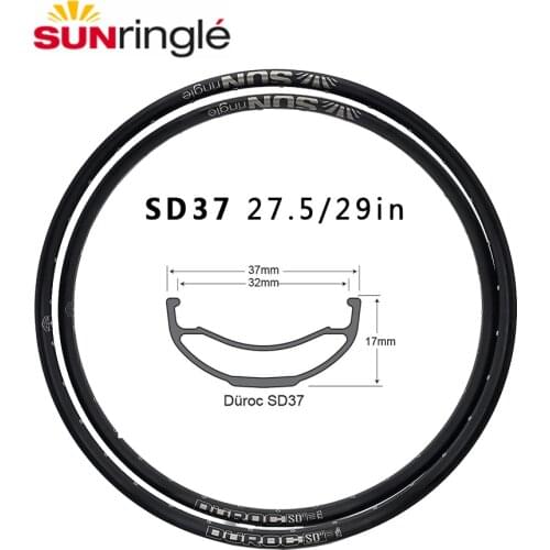 Sunringle sun DUROC SD37 27.5 29 inch mountain tubeless socket rim Am / Fr / Dh 28 32H hoop 37MM width aluminum rim