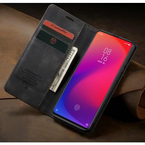 Caseme caso para xiaomi redmi mi 9t nota 9 pro ultra fino retro couro carteira livro caso para redmi k20 k20pro nota 9s caso
