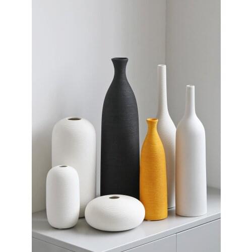 Zen Ceramic vase home decoration Dried Flower Ceramic Vase tabletop vase Art Decoration Living Room home decora vases