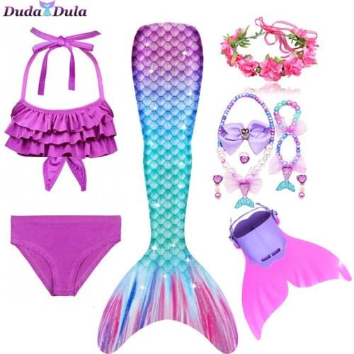 Mermaid Tails Monofin Costume Girls Carnaval Anime Cosplay Costumes Childrens Princess Girl Fantasy Dress Swimsuit For Girls