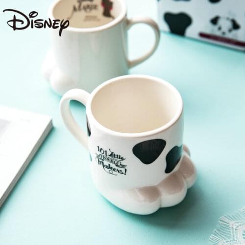 Disney Dalmatian and Mary Cat Pink Paw Mug Theme Shaped Cup Coffee Cup Gift Collection Cup